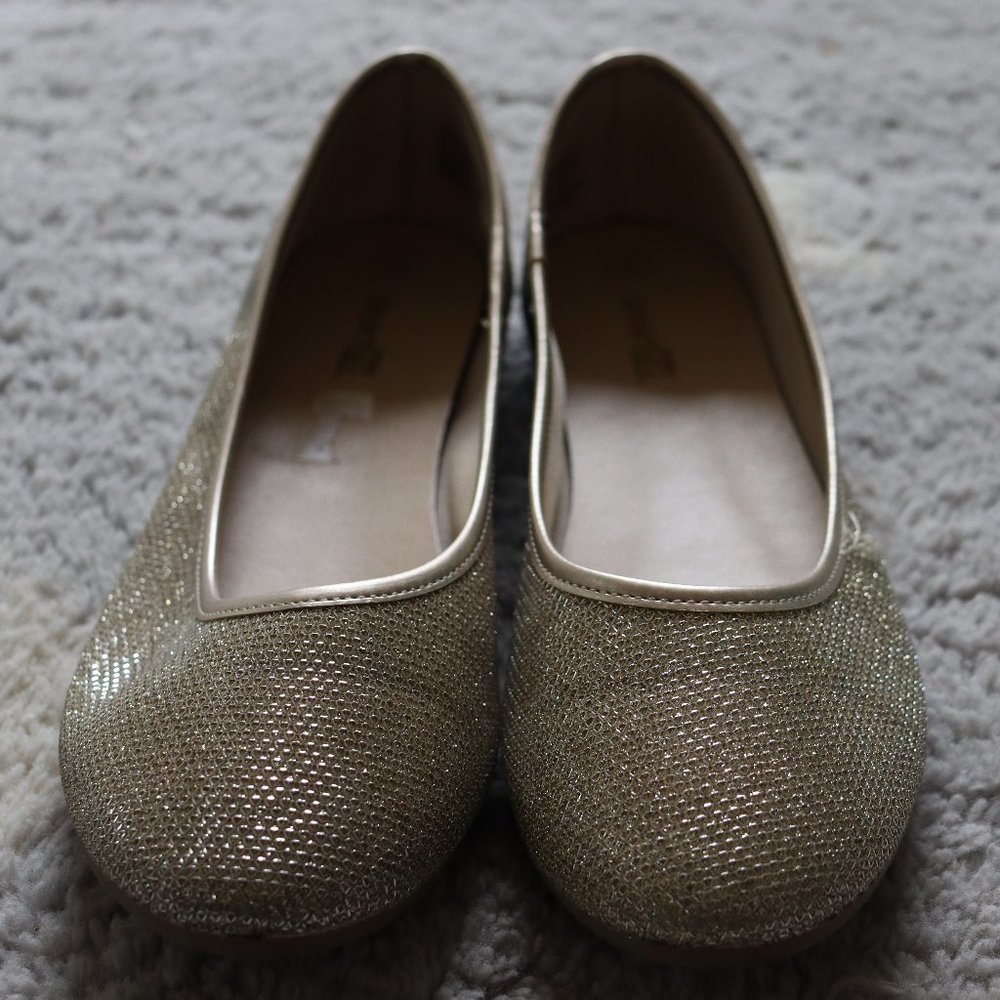 Gold Ballet Flats Girls Size 4.5